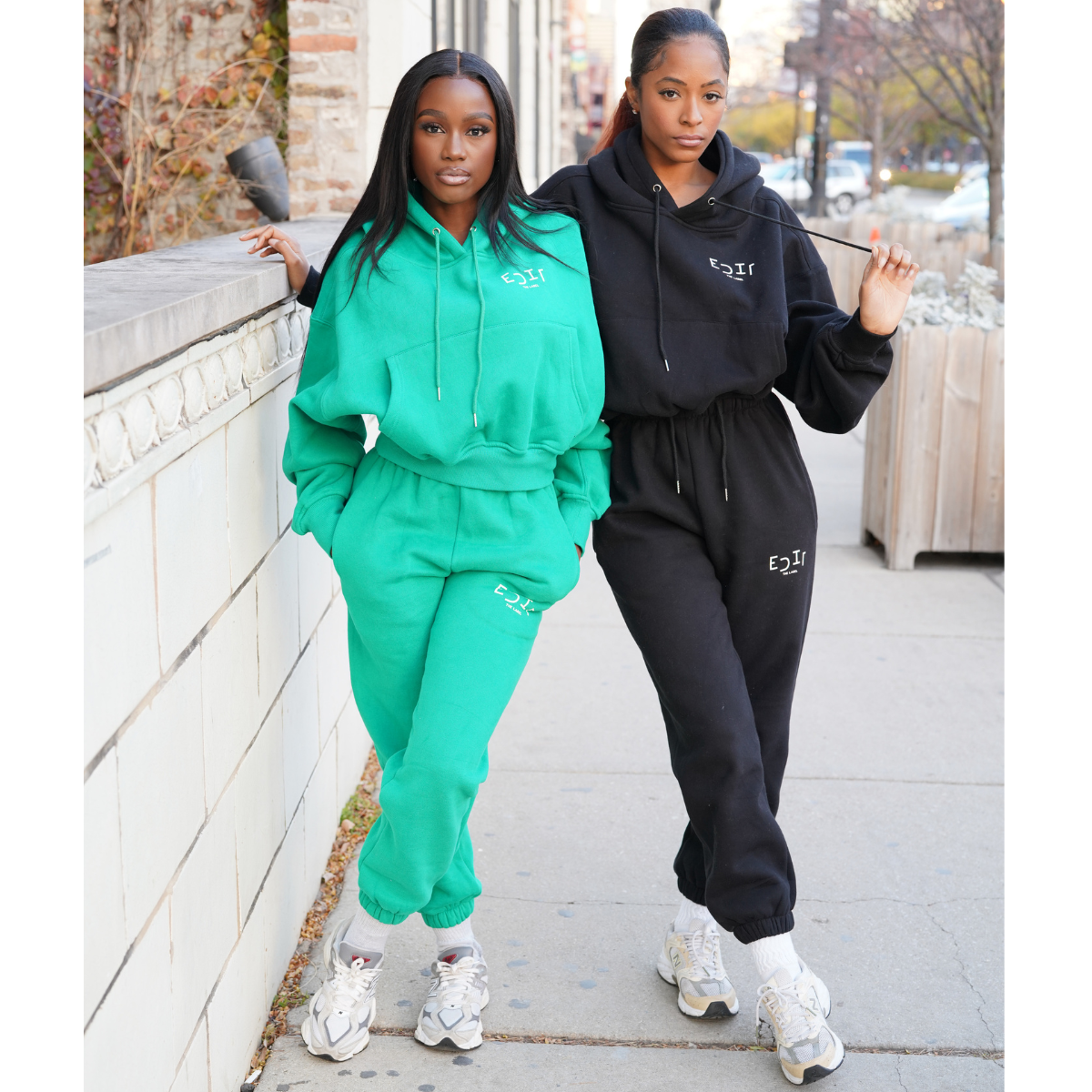 Cropped 2025 hoodie set