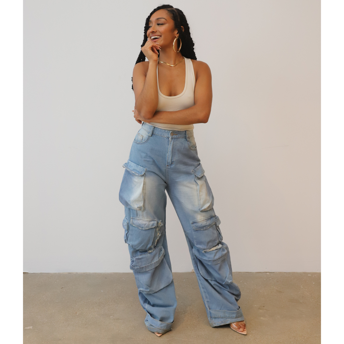 The Perfect Denim Cargo