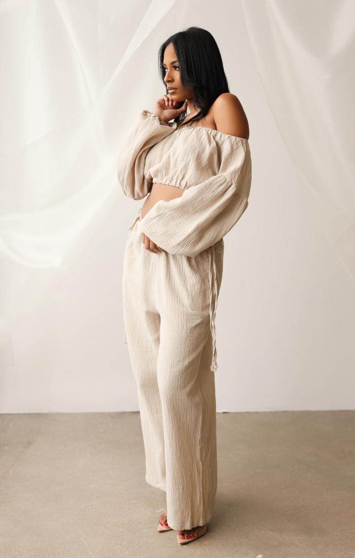 Slouchy Linen Set Taupe