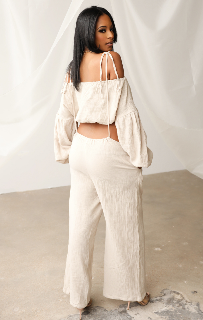 Slouchy Linen Set Taupe