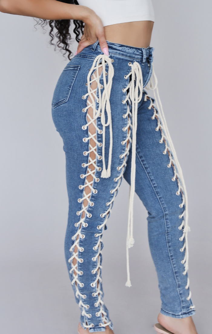 Lace 2025 up jean