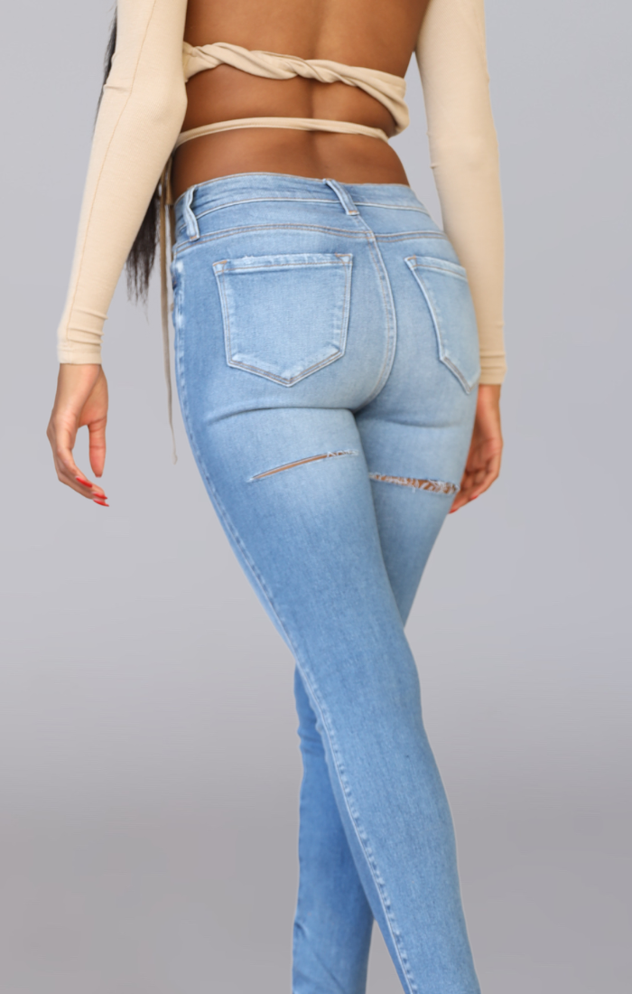 ERIN I BACK SLIT HIGH WAIST SKINNY JEANS – EditTheLabel
