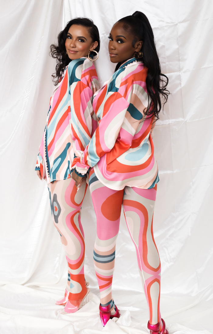 Pink Print Gia Stocking Set