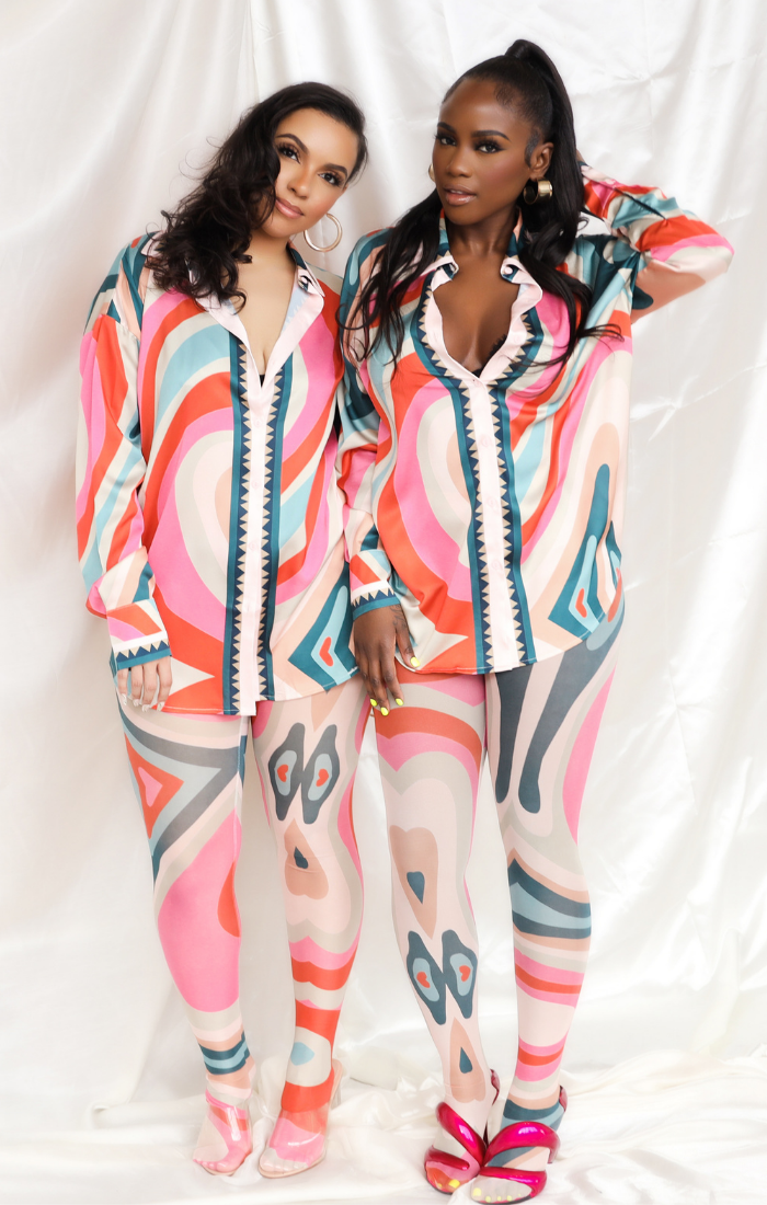 Pink Print Gia Stocking Set