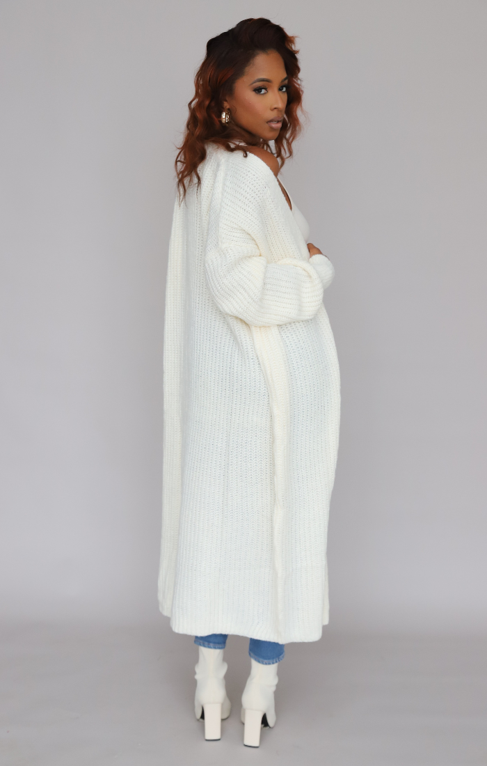 Long Sleeve Maxi Sweater (Cream)