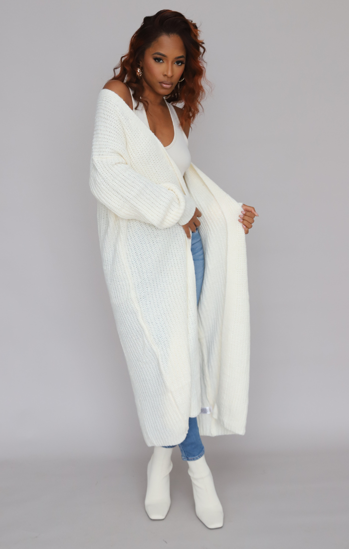 Long Sleeve Maxi Sweater (Black)