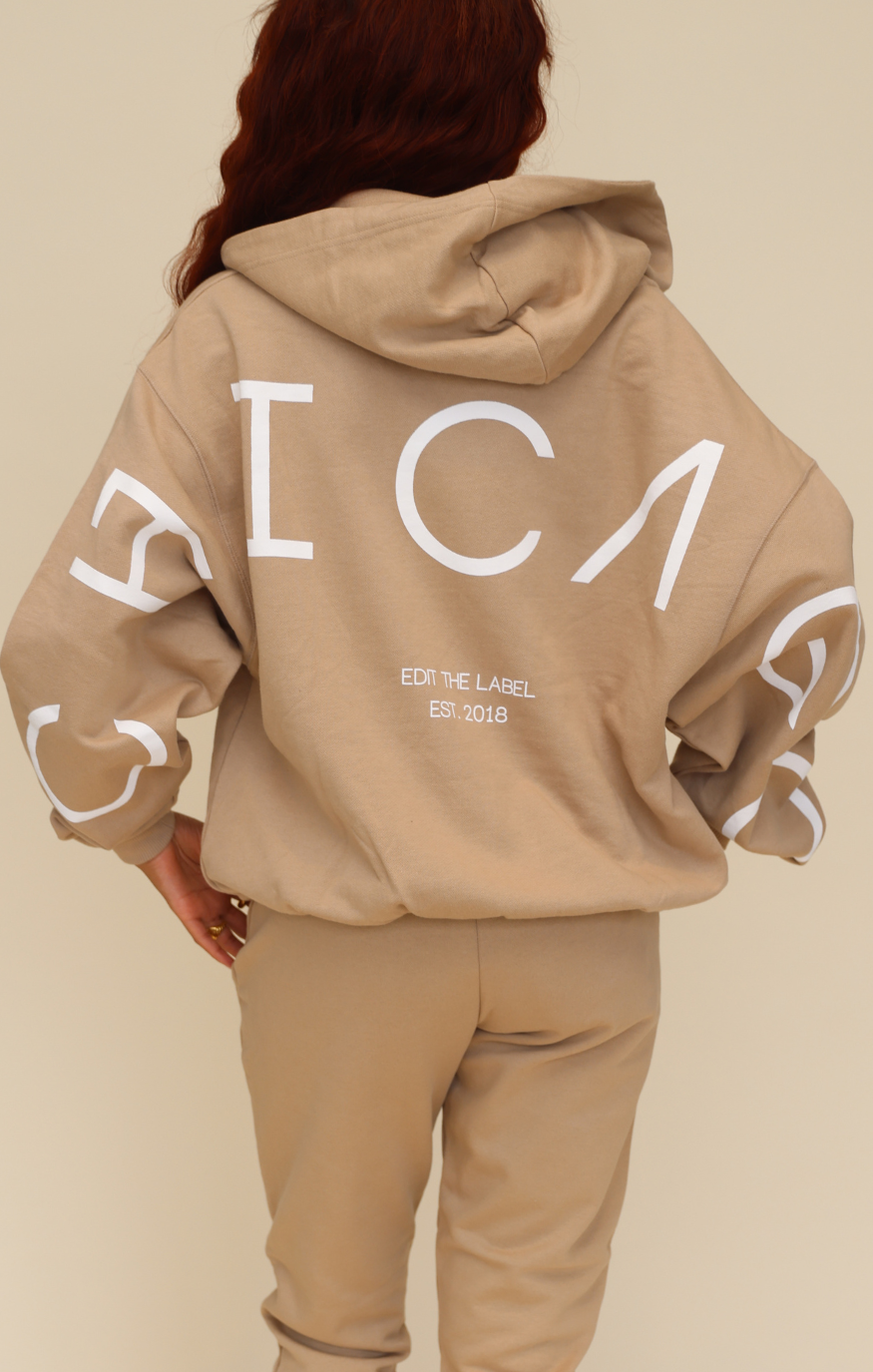 ETL Unisex Chicago Zip Oversized Hoodie *LIMITED EDITION* (VINTAGE TAN)