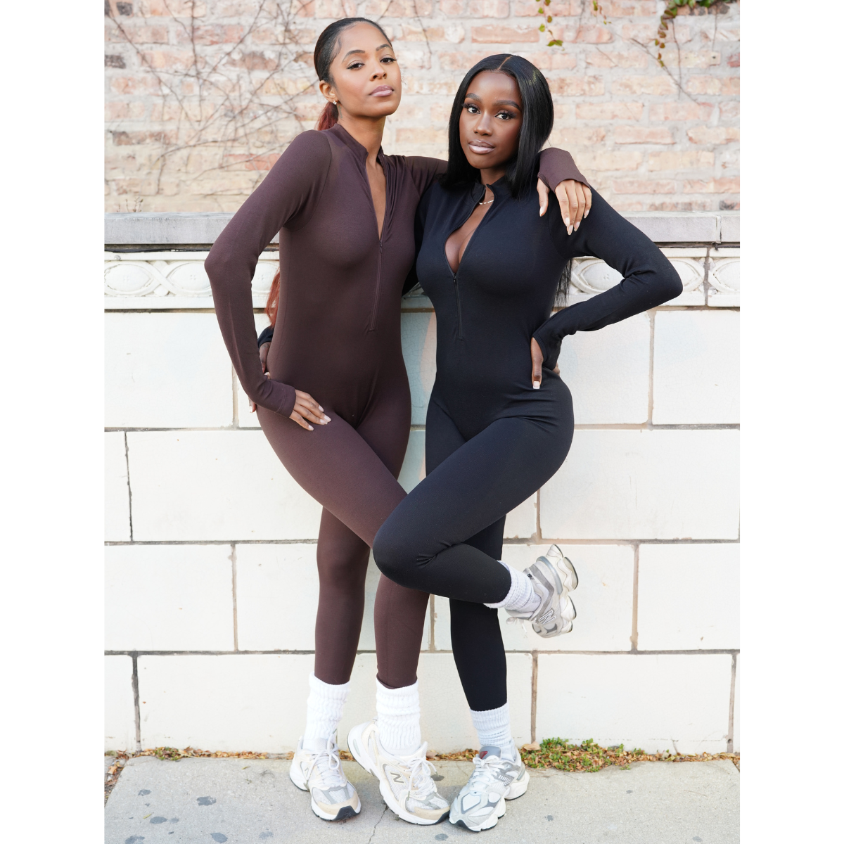 Mock Neck Front Zipper Seamless Jumpsuit – EditTheLabel