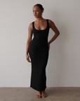 Staple Ribbed Maxi Dress (Heather Grey)