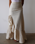 Linen Flowy Maxi Skirt