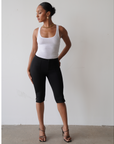 Stretch Capri Pants (Black)