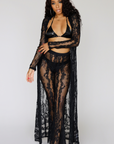 Vacation Please I Lace Duster and Pants Set
