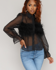 Mesh Feather Panel Top